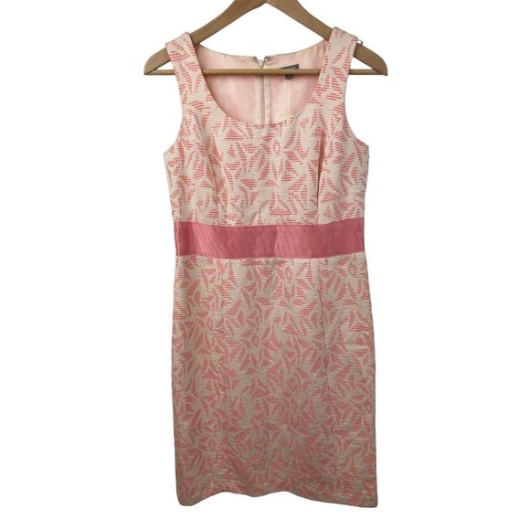 Ann Taylor Dresses & Skirts - *New Ann Taylor Petites Sheath Dress Womens 6P Pink Sleeveless Print Bow Career